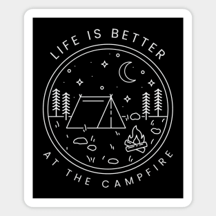 Life Is Better At The Campfire Funny Camper Camping Shirt Magnet